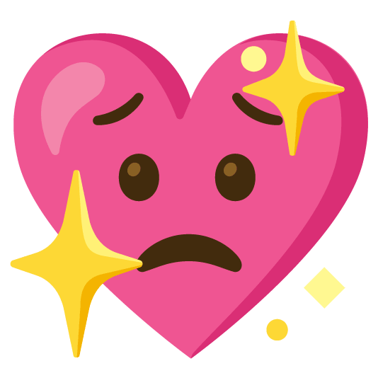 worried sparkling heart