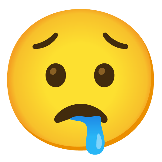 worried drooling face