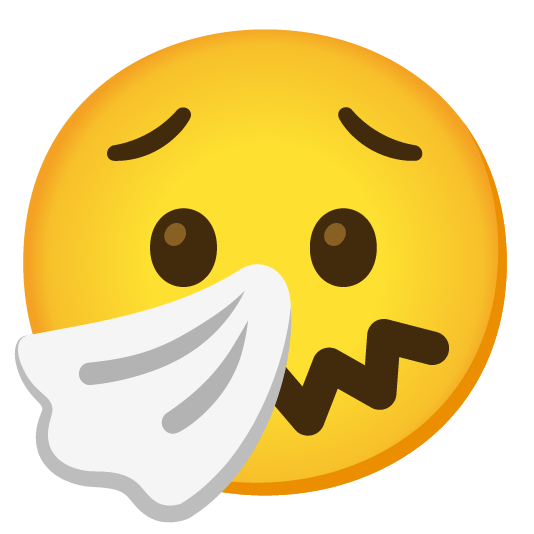 worried sneezing face
