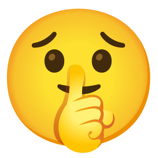 worried shushing face