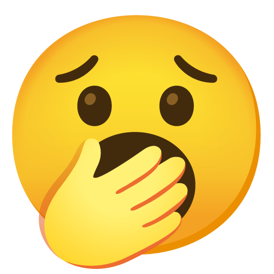 worried yawning face