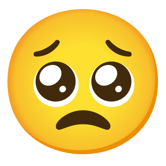 worried pleading face