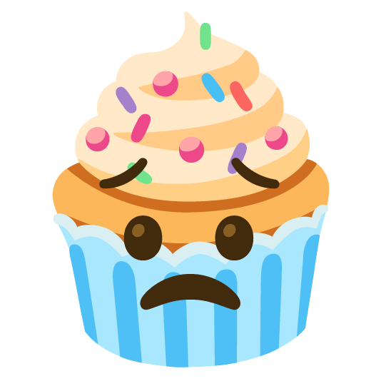 worried cupcake