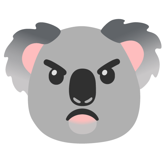 angry koala