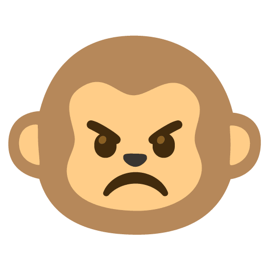 angry monkey face