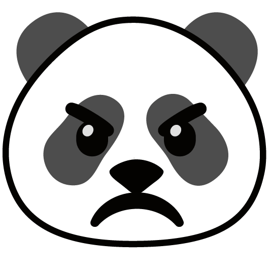 angry panda face