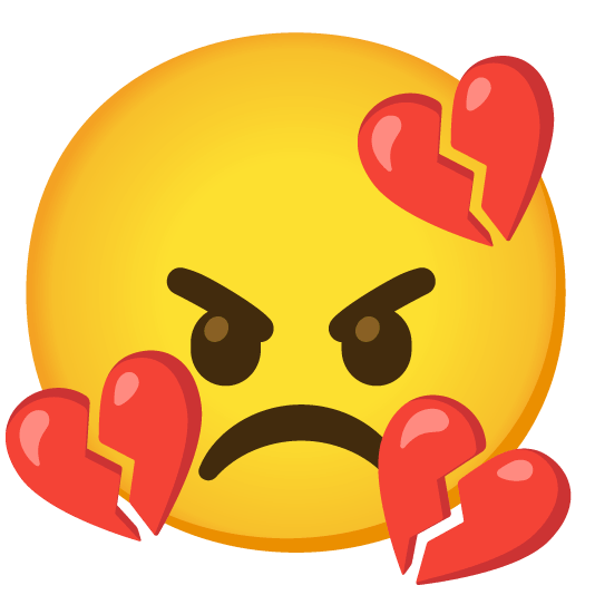 angry broken heart