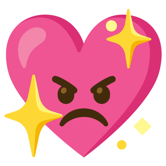 angry sparkling heart