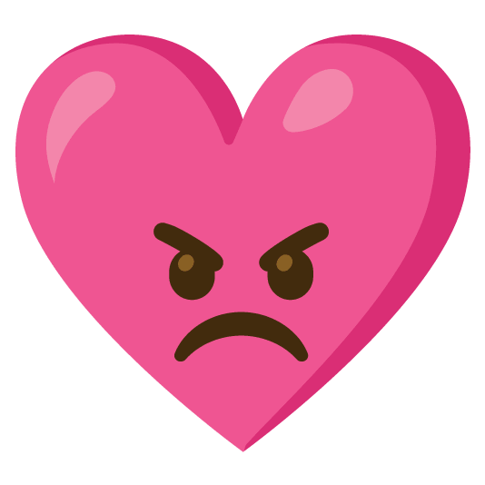 angry gift heart
