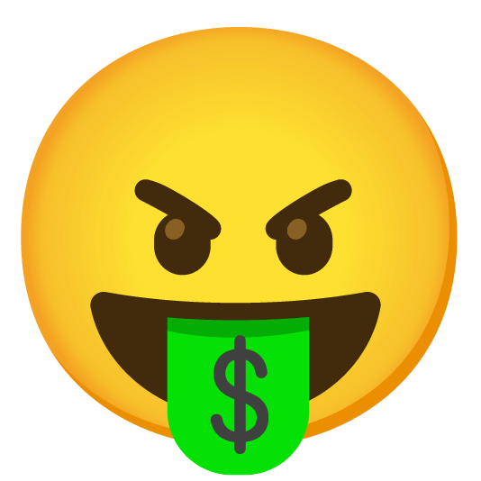 angry money mouth face