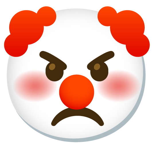 angry clown face