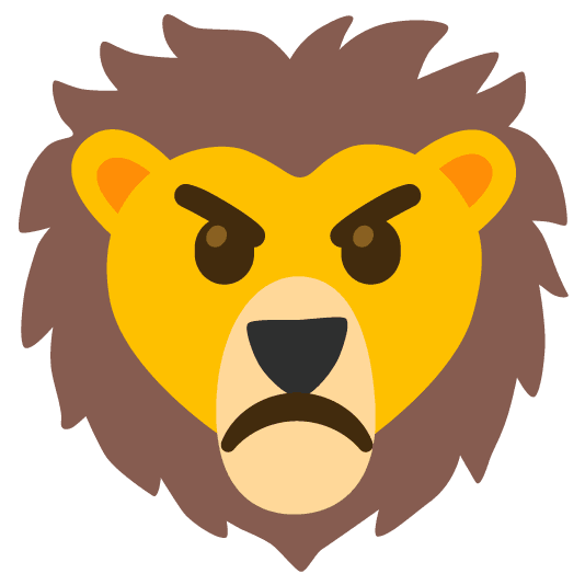 angry lion face