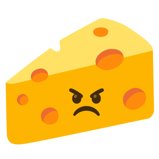angry cheese wedge