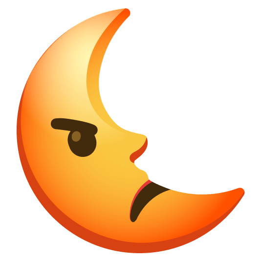 rage last quarter moon with face