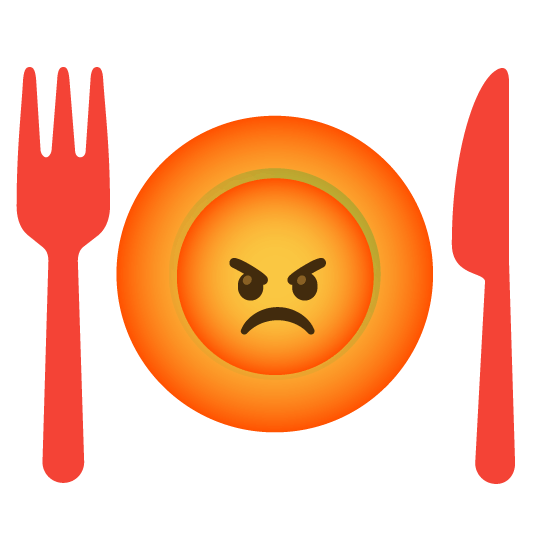 rage knife fork plate