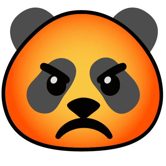 rage panda face