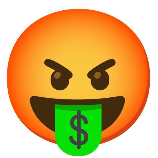 rage money mouth face