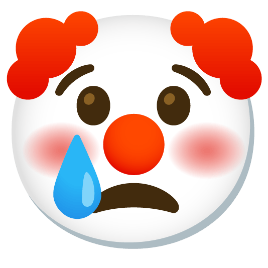 cry clown face