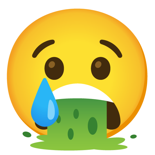 cry face vomiting
