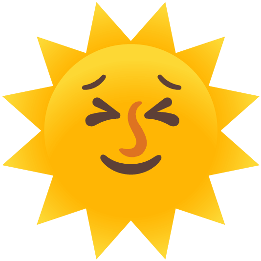 persevere sun with face