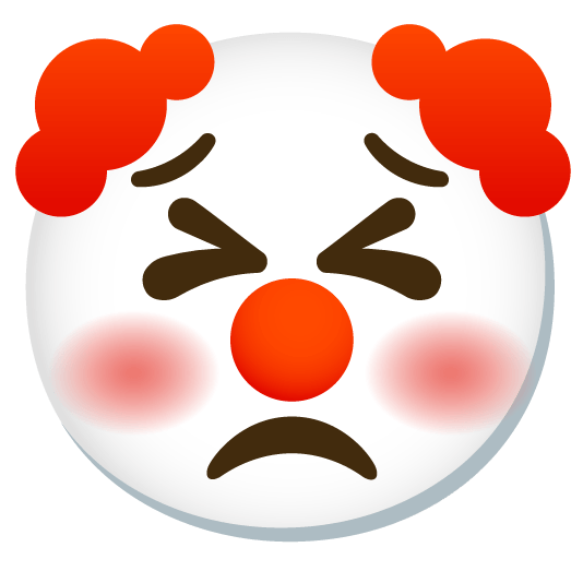 persevere clown face