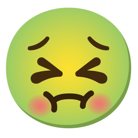 persevere nauseated face