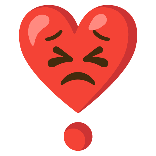 persevere heavy heart exclamation mark ornament