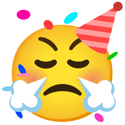 triumph partying face