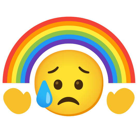 disappointed relieved rainbow