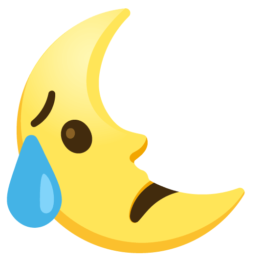 disappointed relieved last quarter moon with face