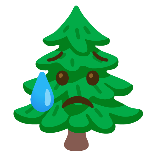 disappointed relieved evergreen tree