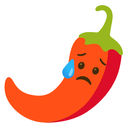 disappointed relieved hot pepper