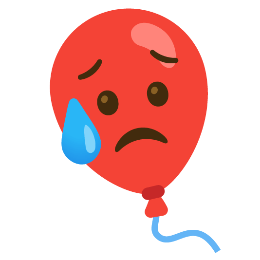 disappointed relieved balloon