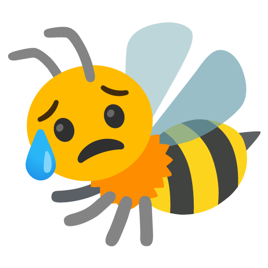 disappointed relieved bee