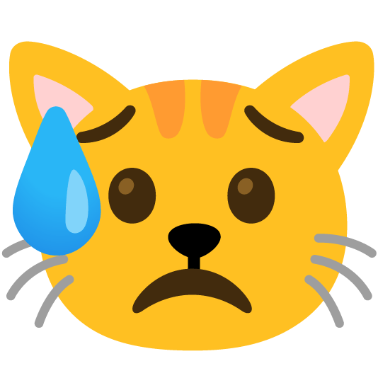 disappointed relieved cat