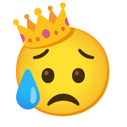 disappointed relieved crown