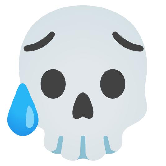 disappointed relieved skull