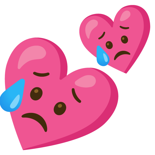 disappointed relieved two hearts