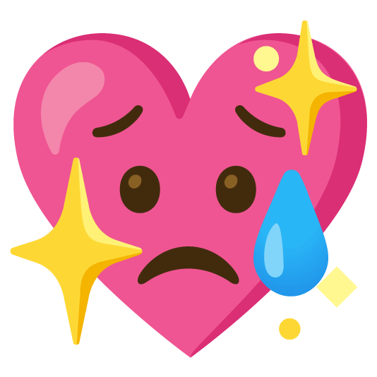 disappointed relieved sparkling heart