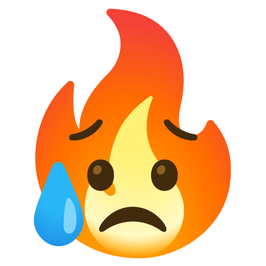 disappointed relieved fire