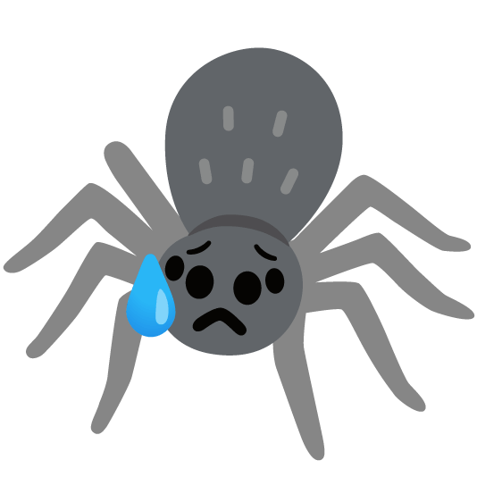 disappointed relieved spider