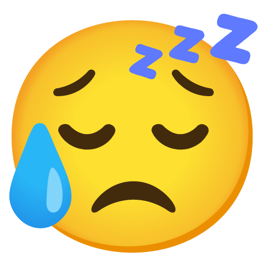 disappointed relieved sleeping