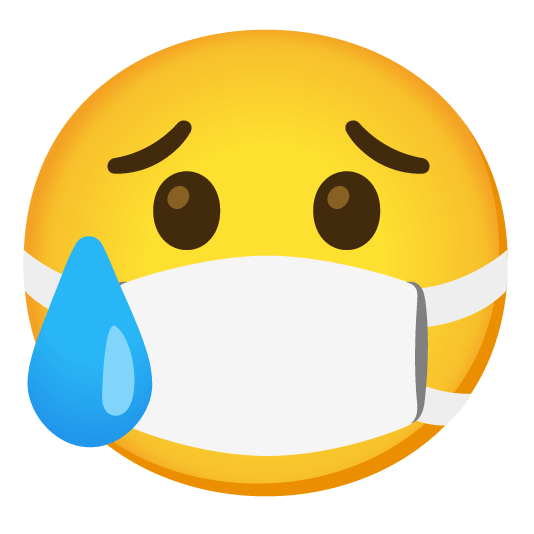 disappointed relieved mask