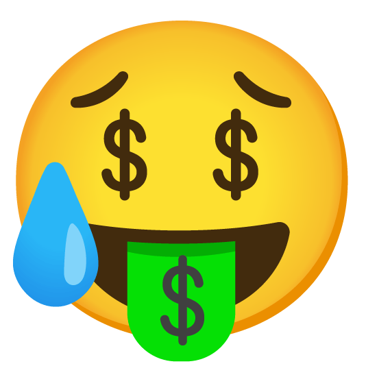 disappointed relieved money mouth face