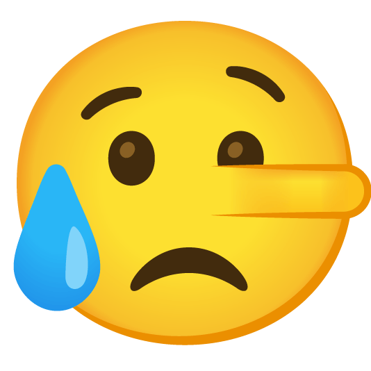 disappointed relieved lying face