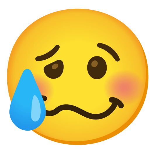 disappointed relieved woozy face