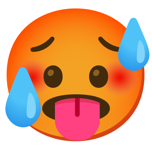 disappointed relieved hot face