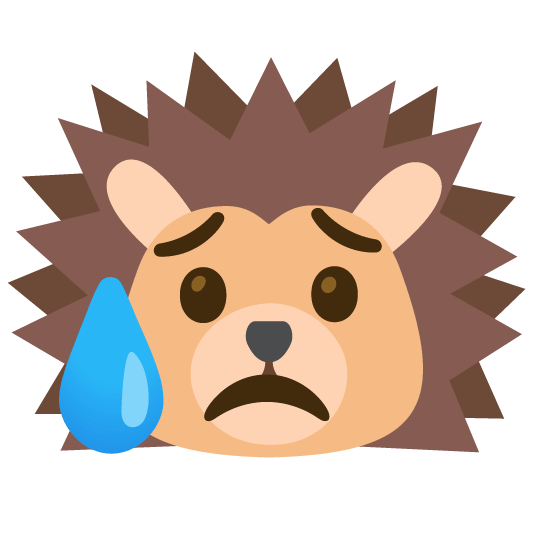 disappointed relieved hedgehog