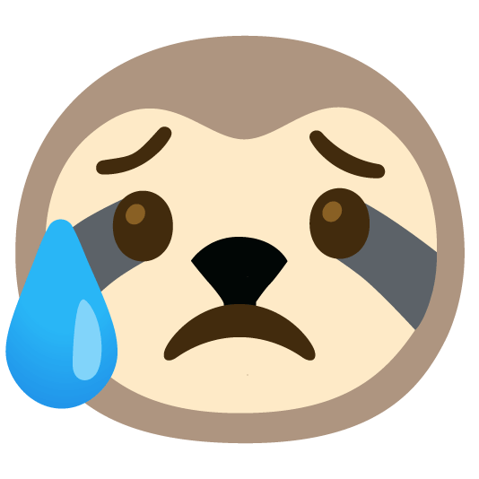 disappointed relieved sloth
