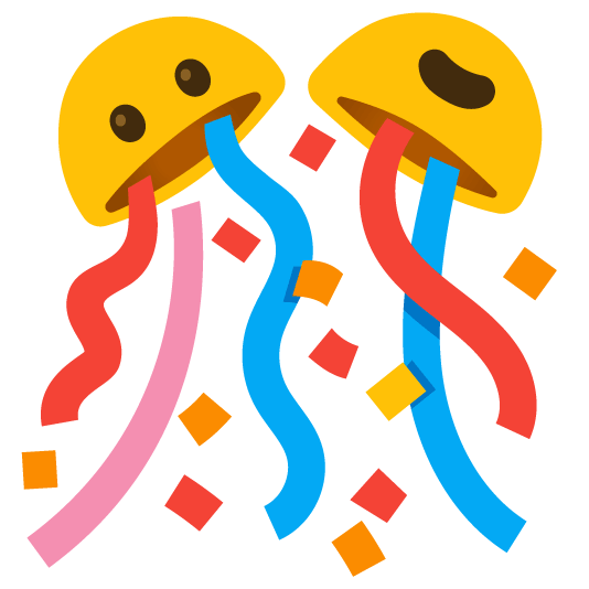 frowning confetti ball